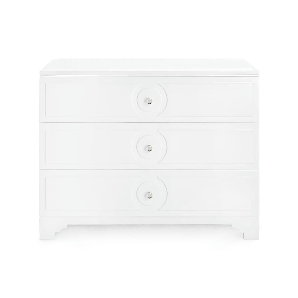 Savoy Medium 3-Drawer - White Pearl