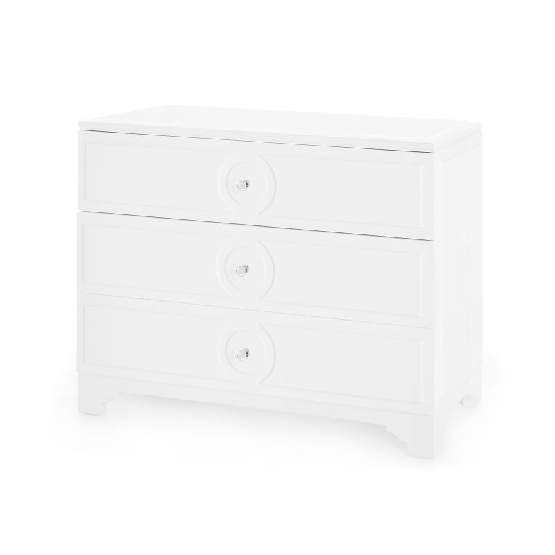 Savoy Medium 3-Drawer - White Pearl