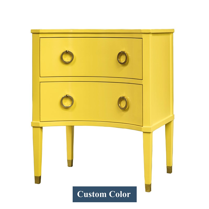 Transitional Concave Nightstand