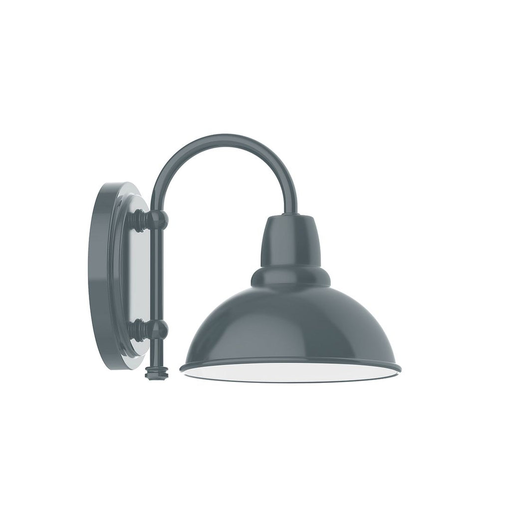 8" Cafe Shade, Wall Mount Sconce, Slate Gray - SCB105-40