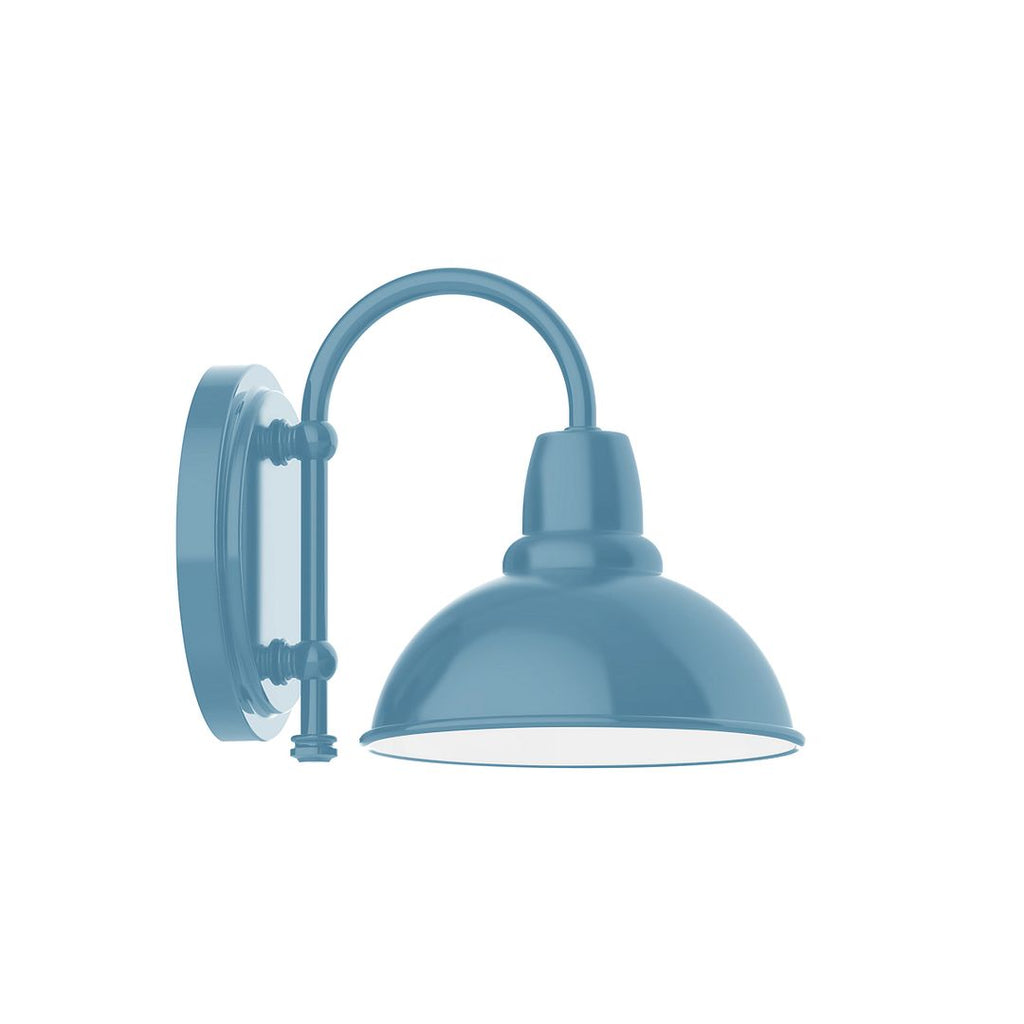 8" Cafe Shade, Wall Mount Sconce, Light Blue - SCB105-54