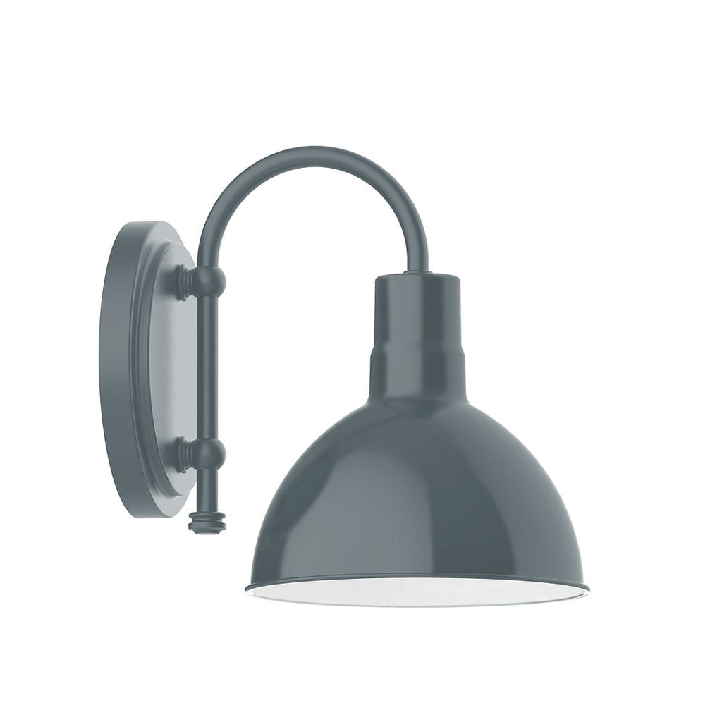 8" Deep Bowl Shade, Wall Mount Sconce, Slate Gray - SCB114-40