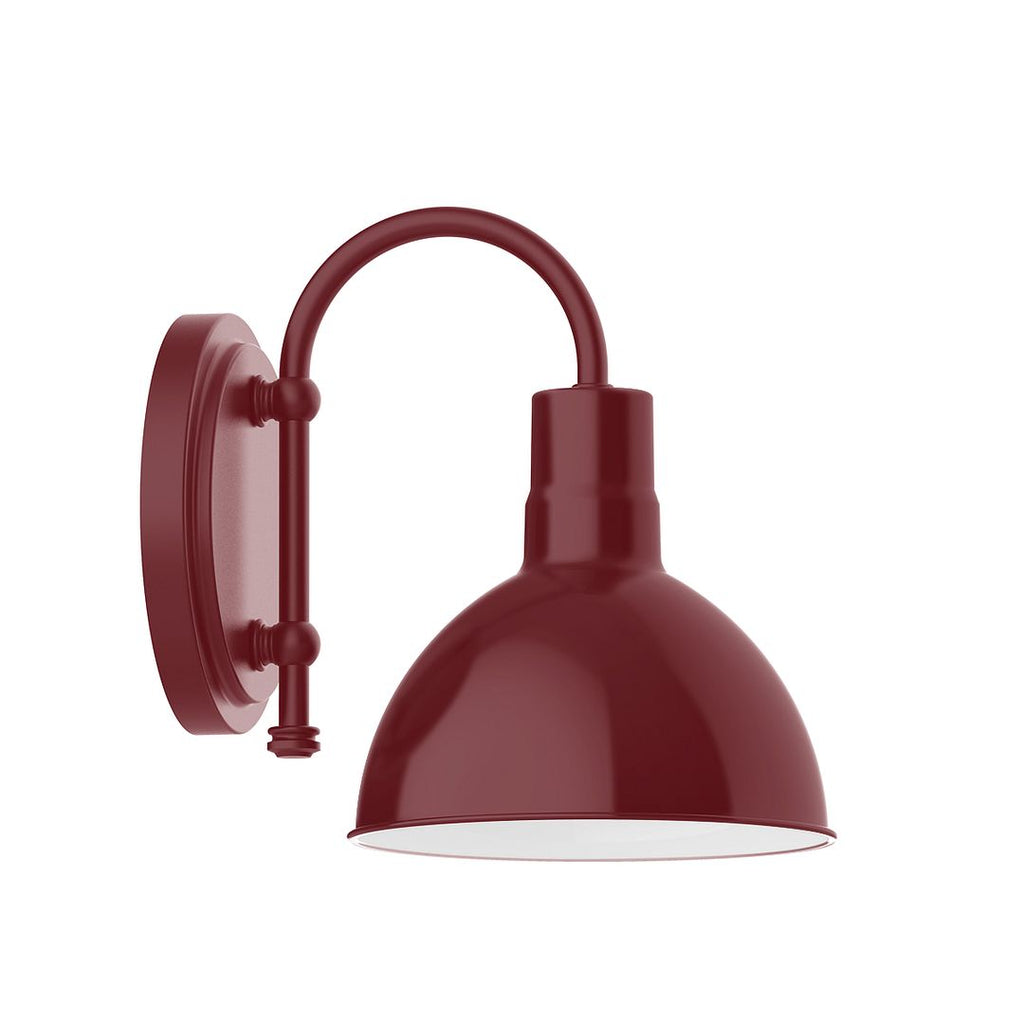 8" Deep Bowl Shade, Wall Mount Sconce, Barn Red - SCB114-55