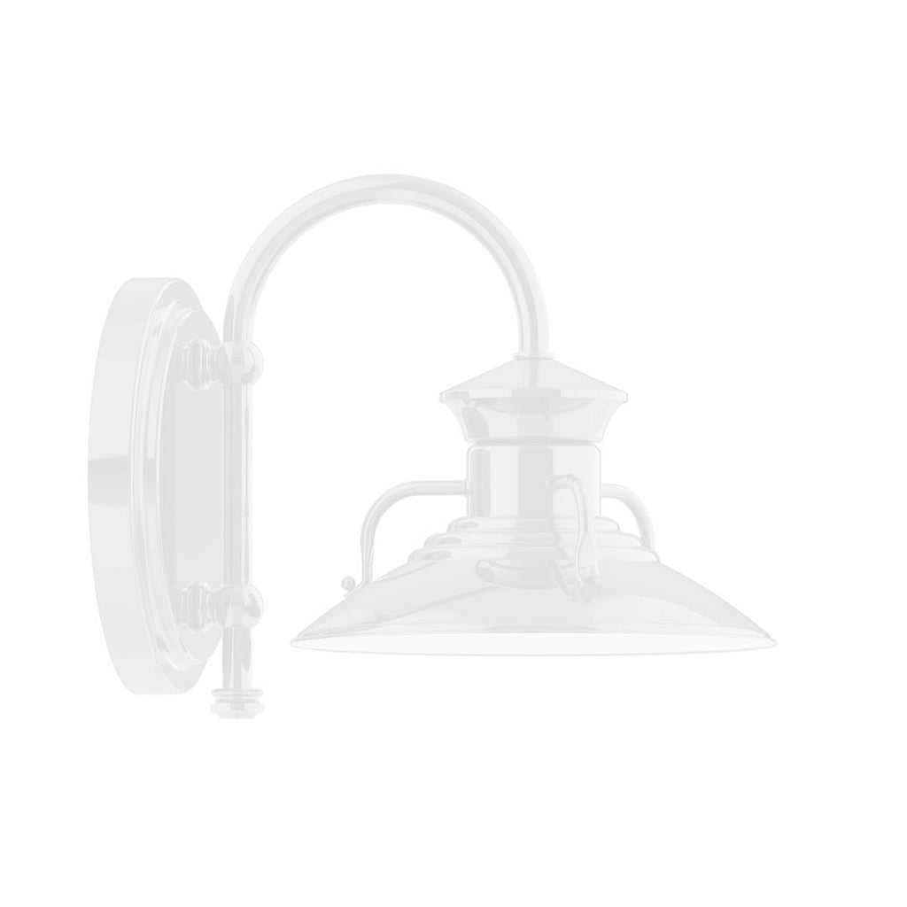 8" Homestead Shade, Wall Mount Sconce, White - SCB140-44