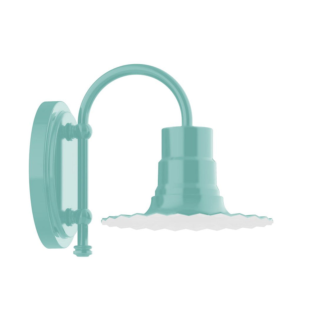 8" Radial Shade, Wall Mount Sconce, Sea Green - SCB157-48