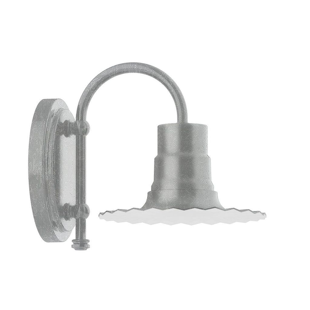 8" Radial Shade, Wall Mount Sconce, Painted Galvanized - SCB157-49