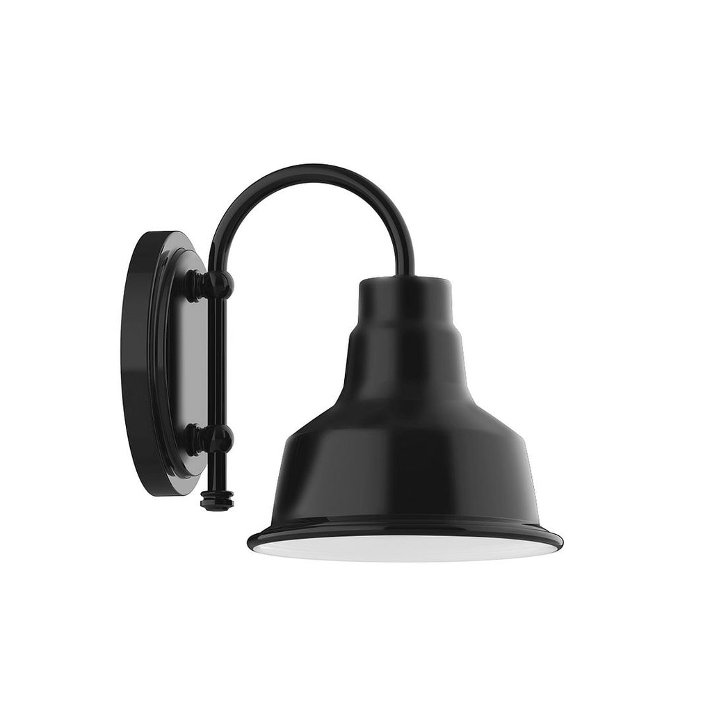 8" Warehouse Shade, Wall Mount Sconce, Black - SCB180-41