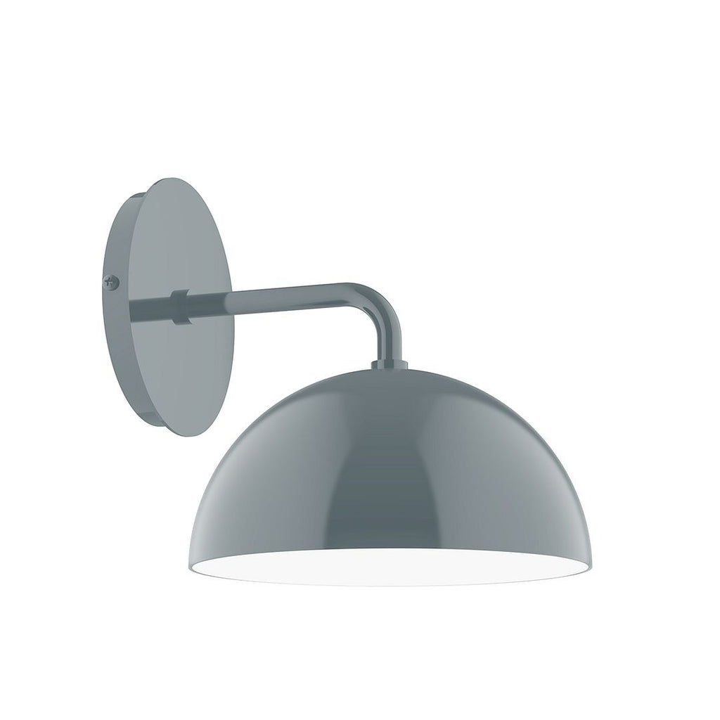 8" Axis Mini Dome Wall Sconce With 6 Inch White Opal Glass Globe,, Slate Gray - SCJ431-G15-40