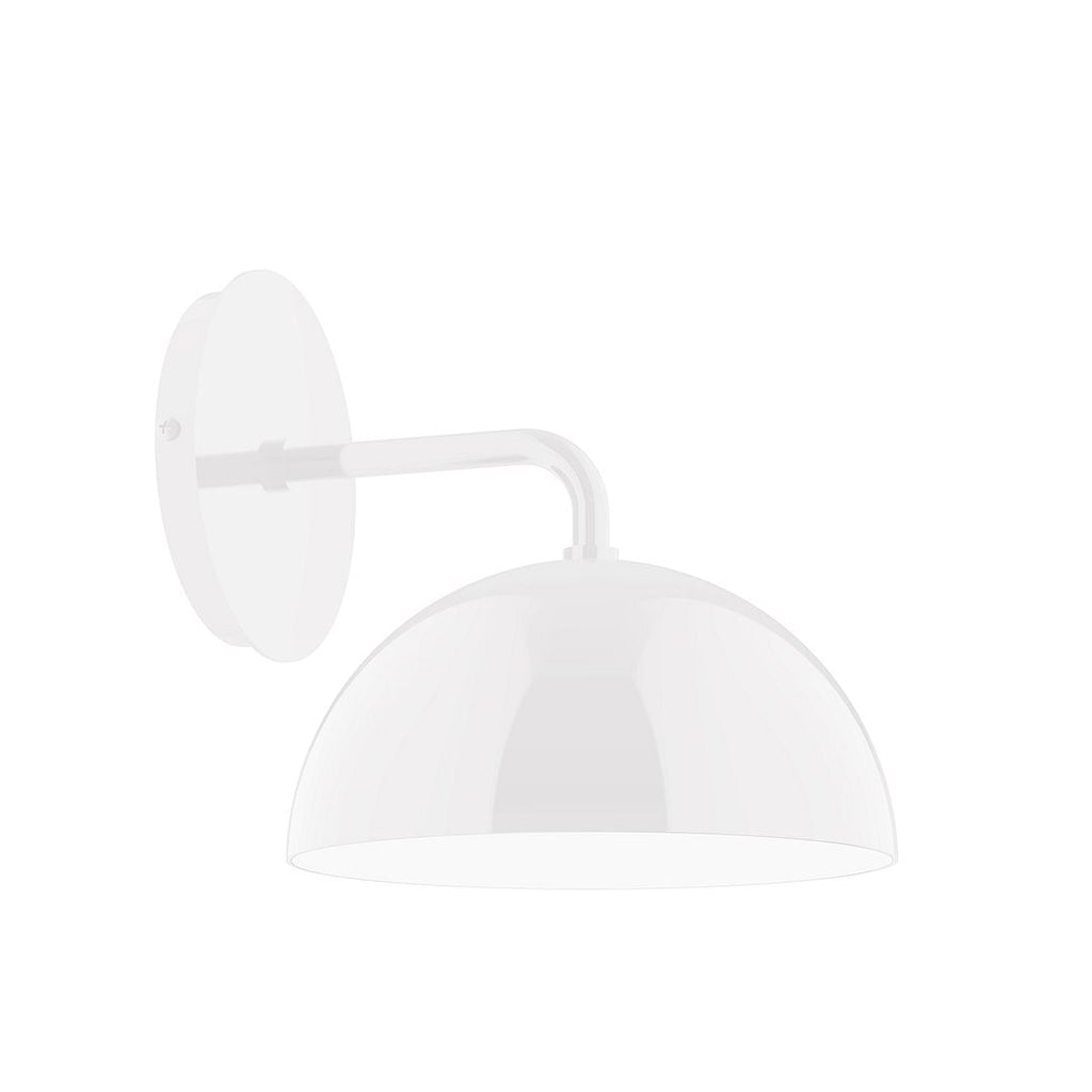 8" Axis Mini Dome Wall Sconce With 6 Inch White Opal Glass Globe,, White - SCJ431-G15-44