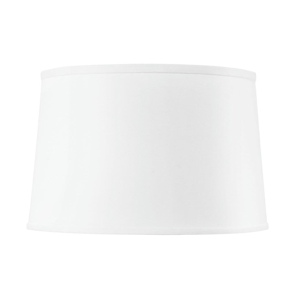 Shade 17-inch White Linen, with Nickel - White