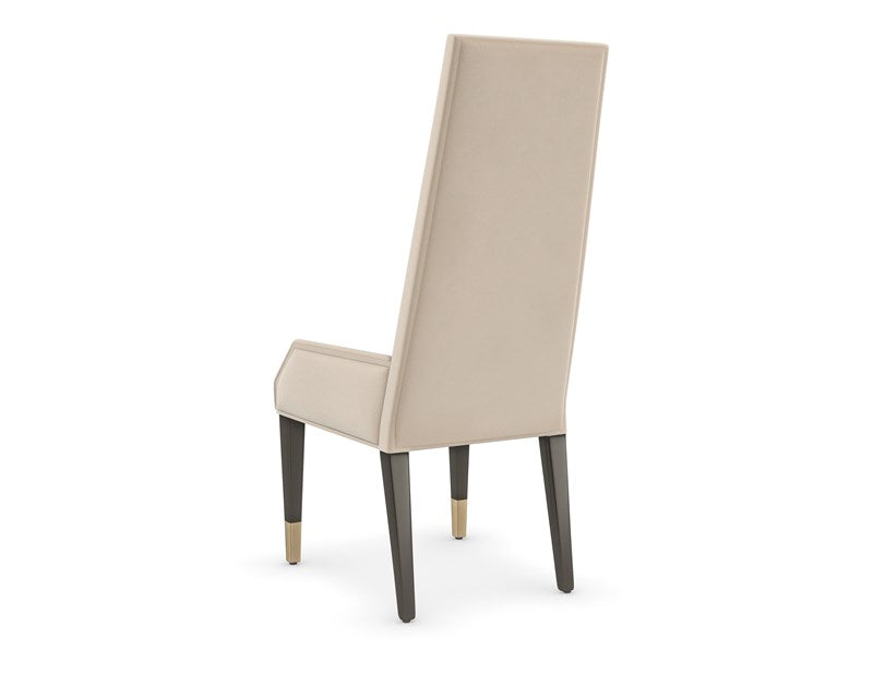 The Masters Dining Arm Chair - Chocolate Truffle, Brushed Gold