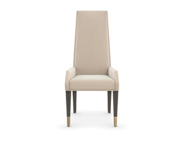 The Masters Dining Arm Chair - Chocolate Truffle, Brushed Gold