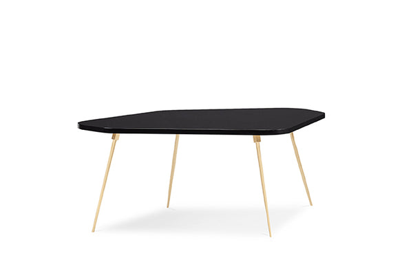 The Geo Modern Cocktail Table - Urban Black, Urban Brass