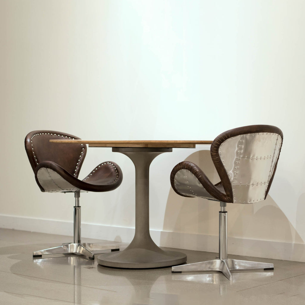 Mercury Dining Chair - Vintage Brown Leather