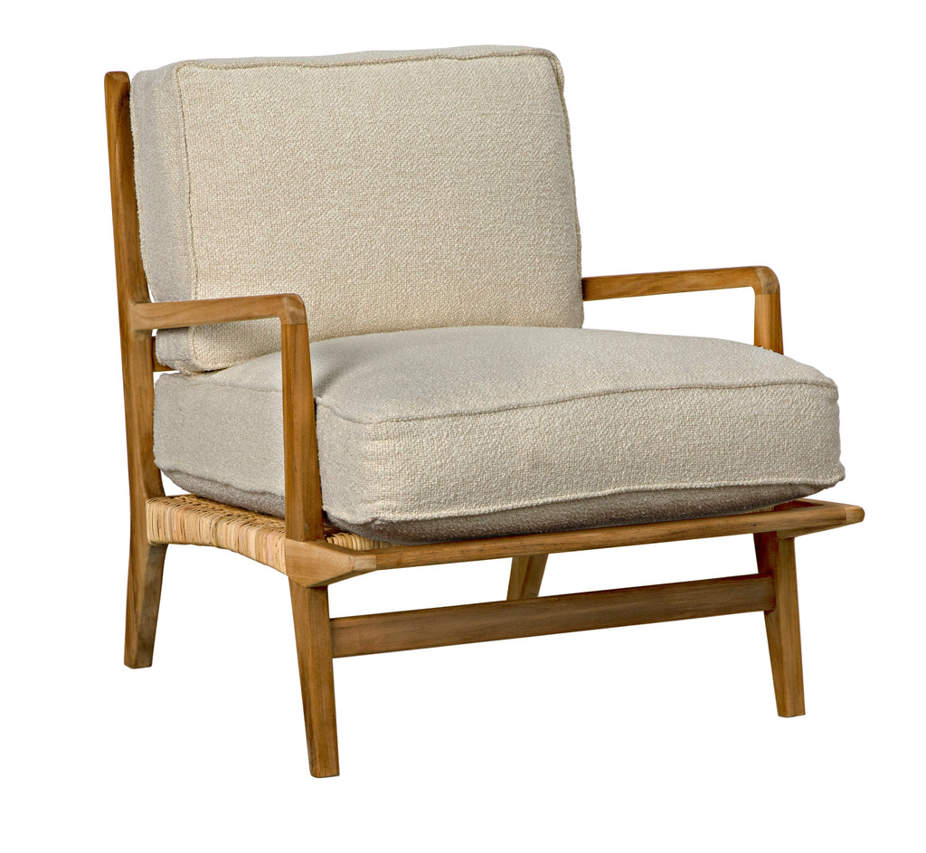 Allister Chair, White US Made Cushions