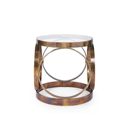 Stephen Side Table - Antique Brass