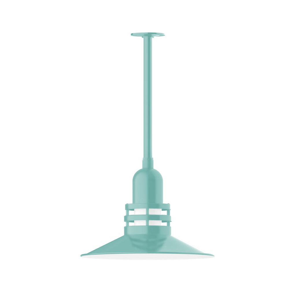 16" Atomic Shade, Stem Mount Pendant With Canopy, Sea Green - STB149-48-T36