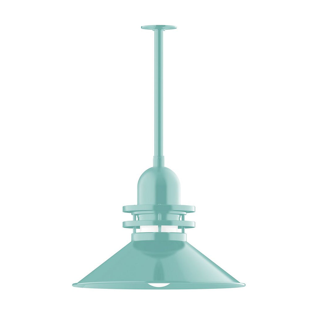 20" Atomic Shade, Stem Mount Pendant With Canopy, Sea Green - STB152-48-T36
