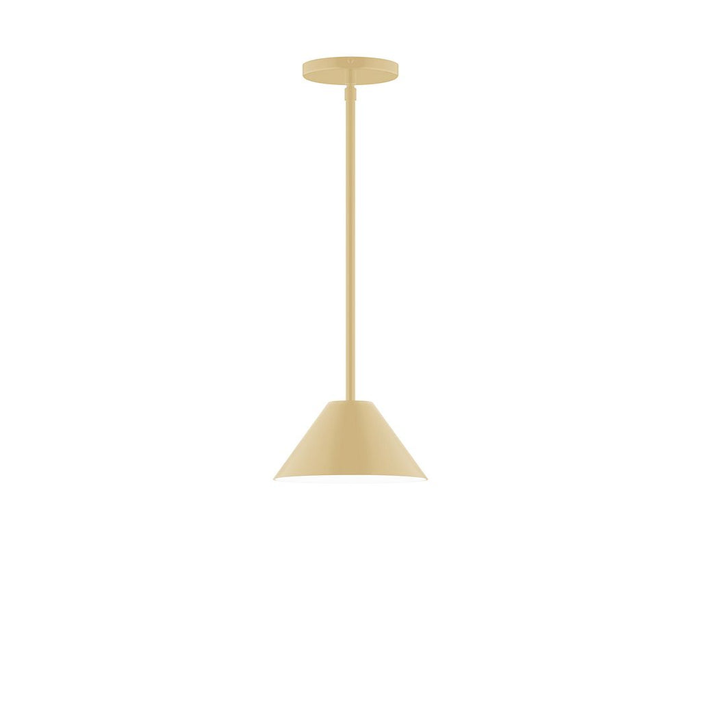 8" Axis Mini Cone Stem Hung Pendant, Ivory - STG421-17