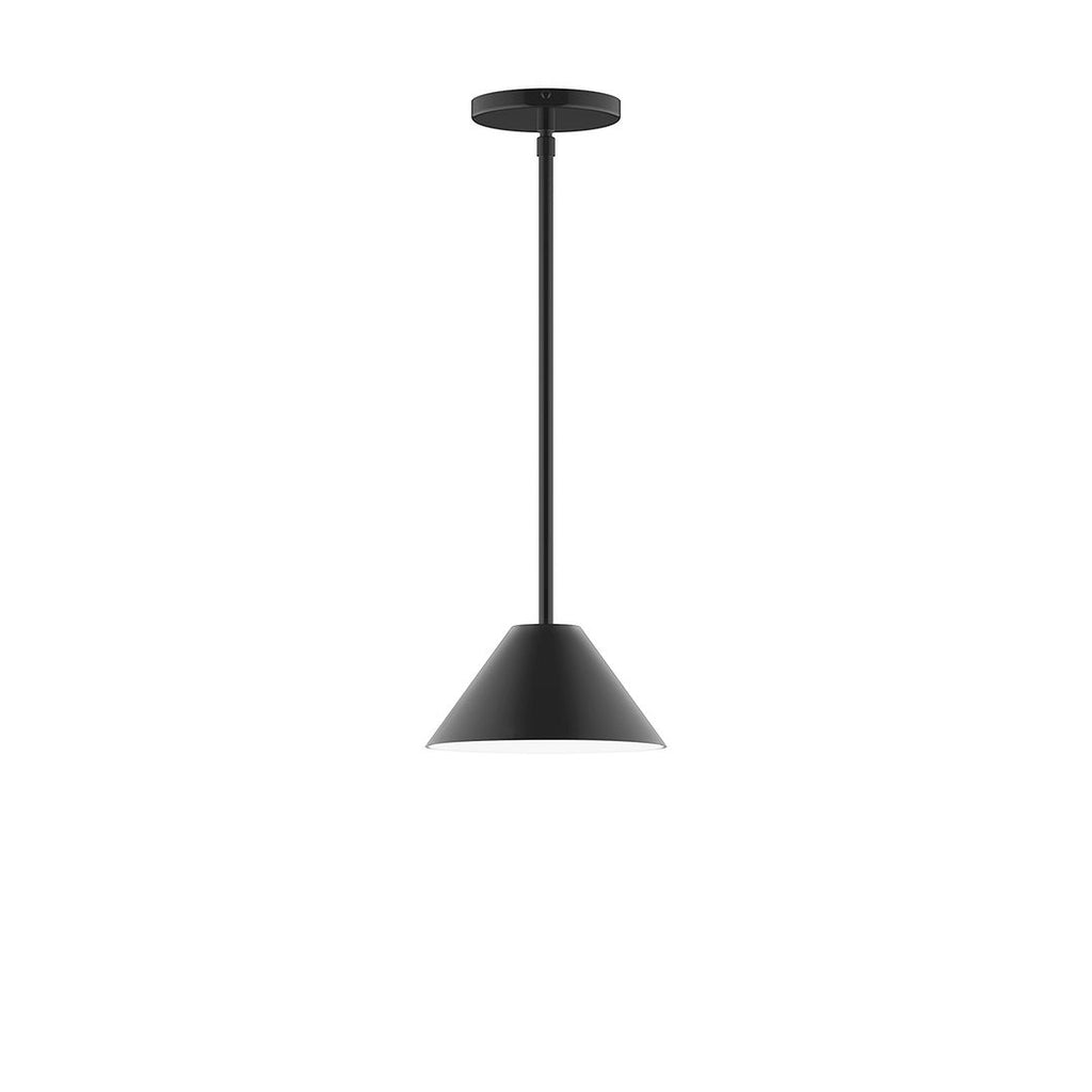 8" Axis Mini Cone Stem Hung Pendant, Black - STG421-41