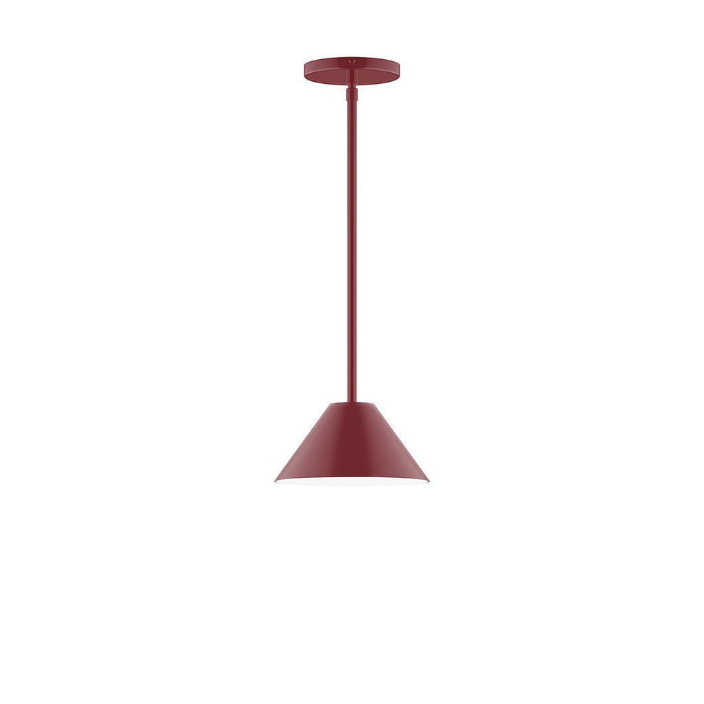 8" Axis Mini Cone Stem Hung Pendant, Barn Red - STG421-55