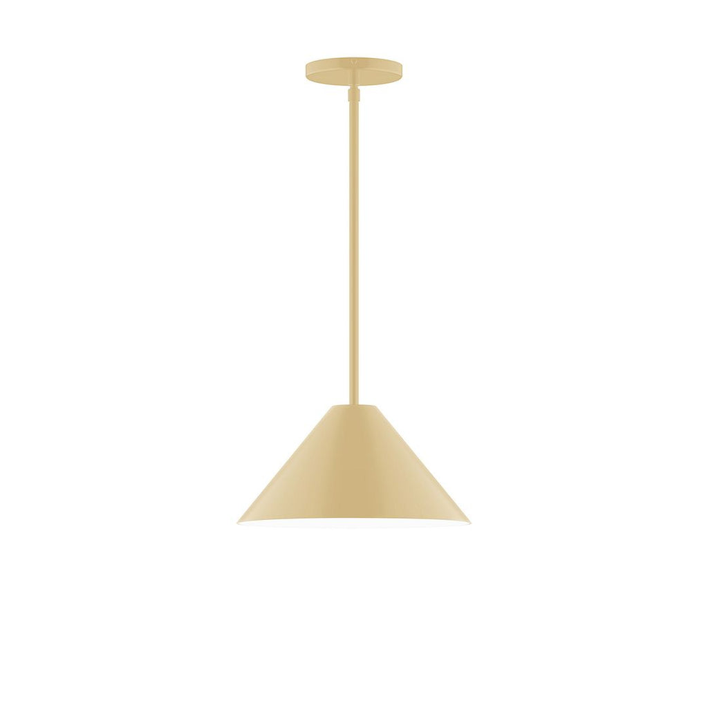 12" Axis Cone Stem Hung Pendant, Ivory - STG422-17