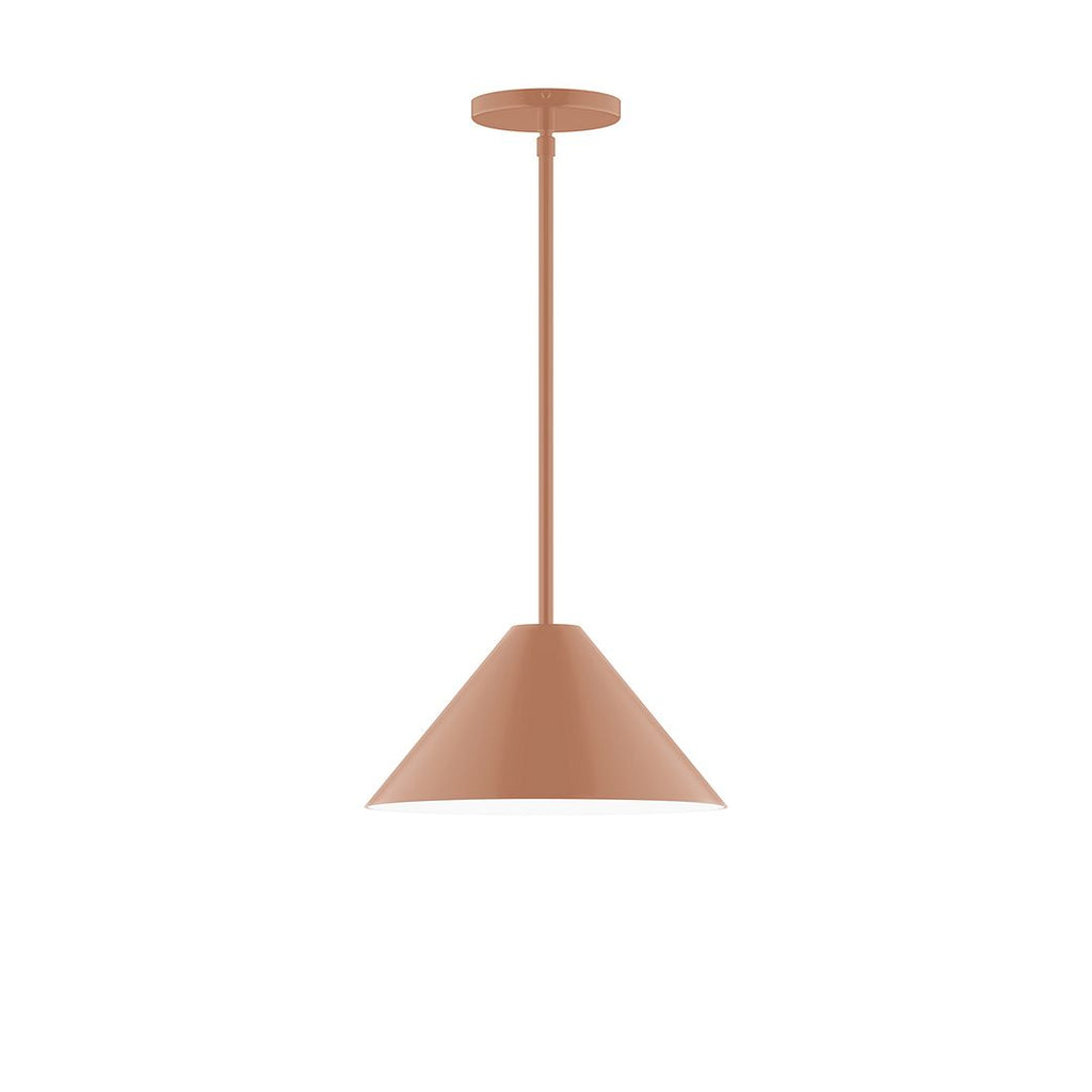 12" Axis Cone Stem Hung Pendant, Terracotta - STG422-19