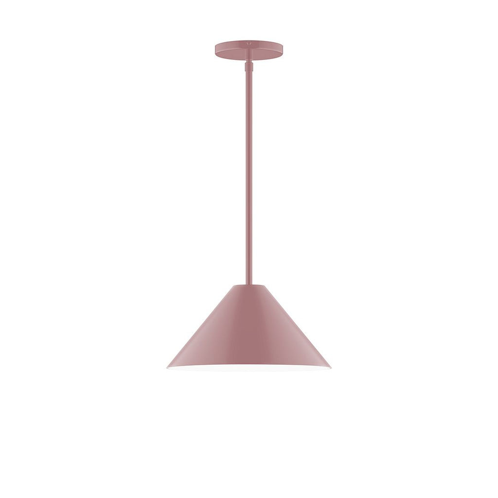 12" Axis Cone Stem Hung Pendant, Mauve - STG422-20