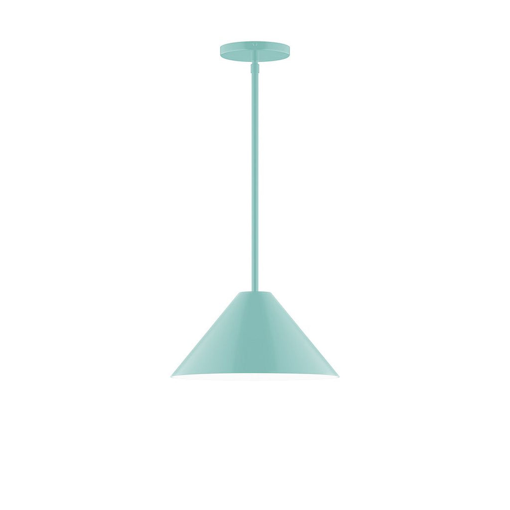 12" Axis Cone Stem Hung Pendant, Sea Green - STG422-48