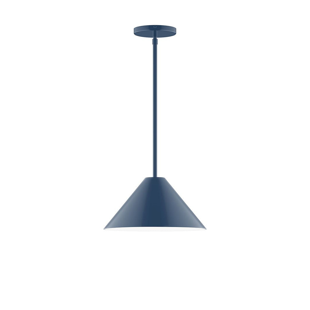 12" Axis Cone Stem Hung Pendant, Navy - STG422-50