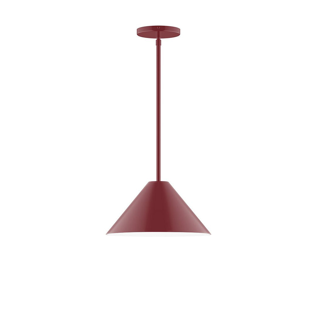 12" Axis Cone Stem Hung Pendant, Barn Red - STG422-55