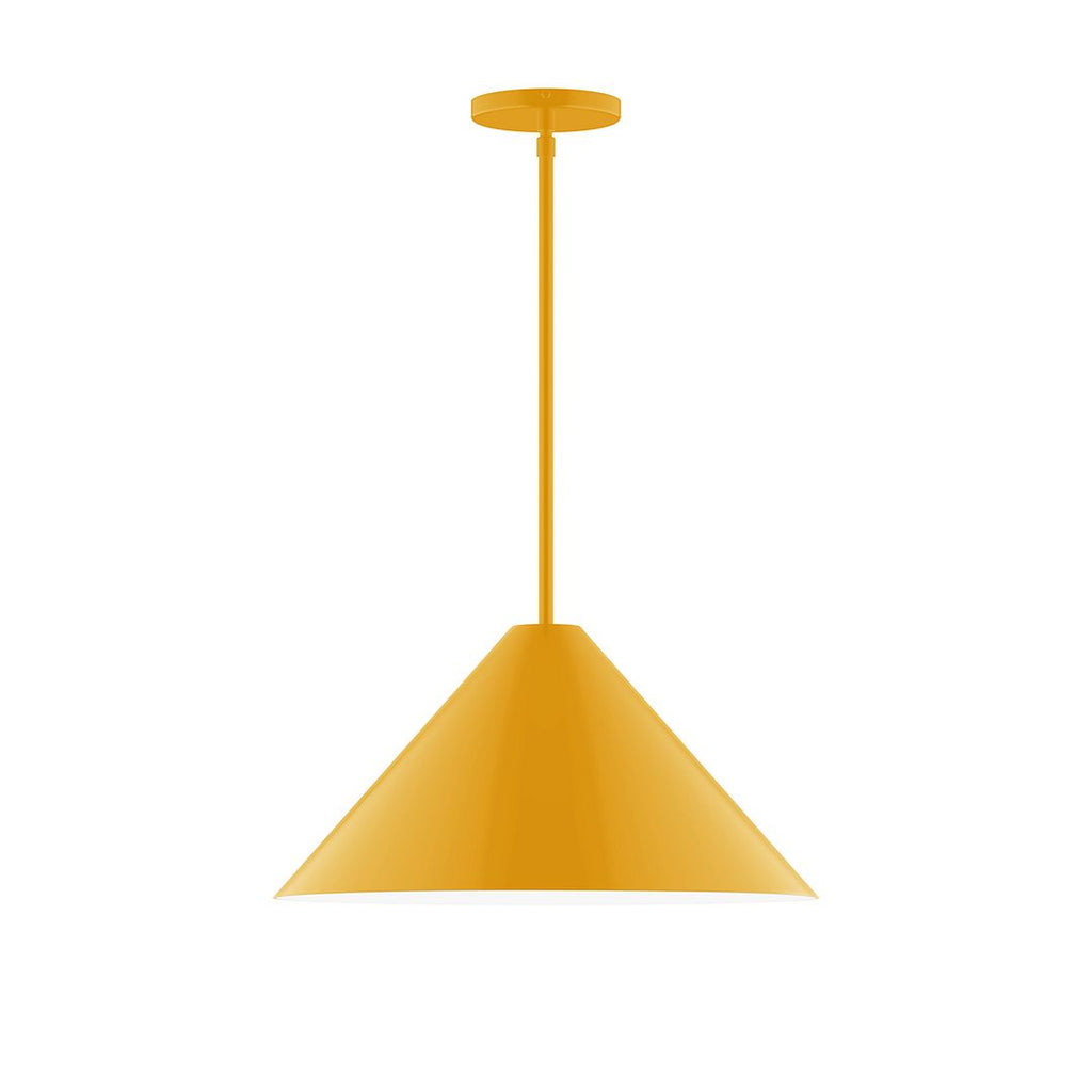 18" Axis Cone Stem Hung Pendant, Bright Yellow - STG423-21