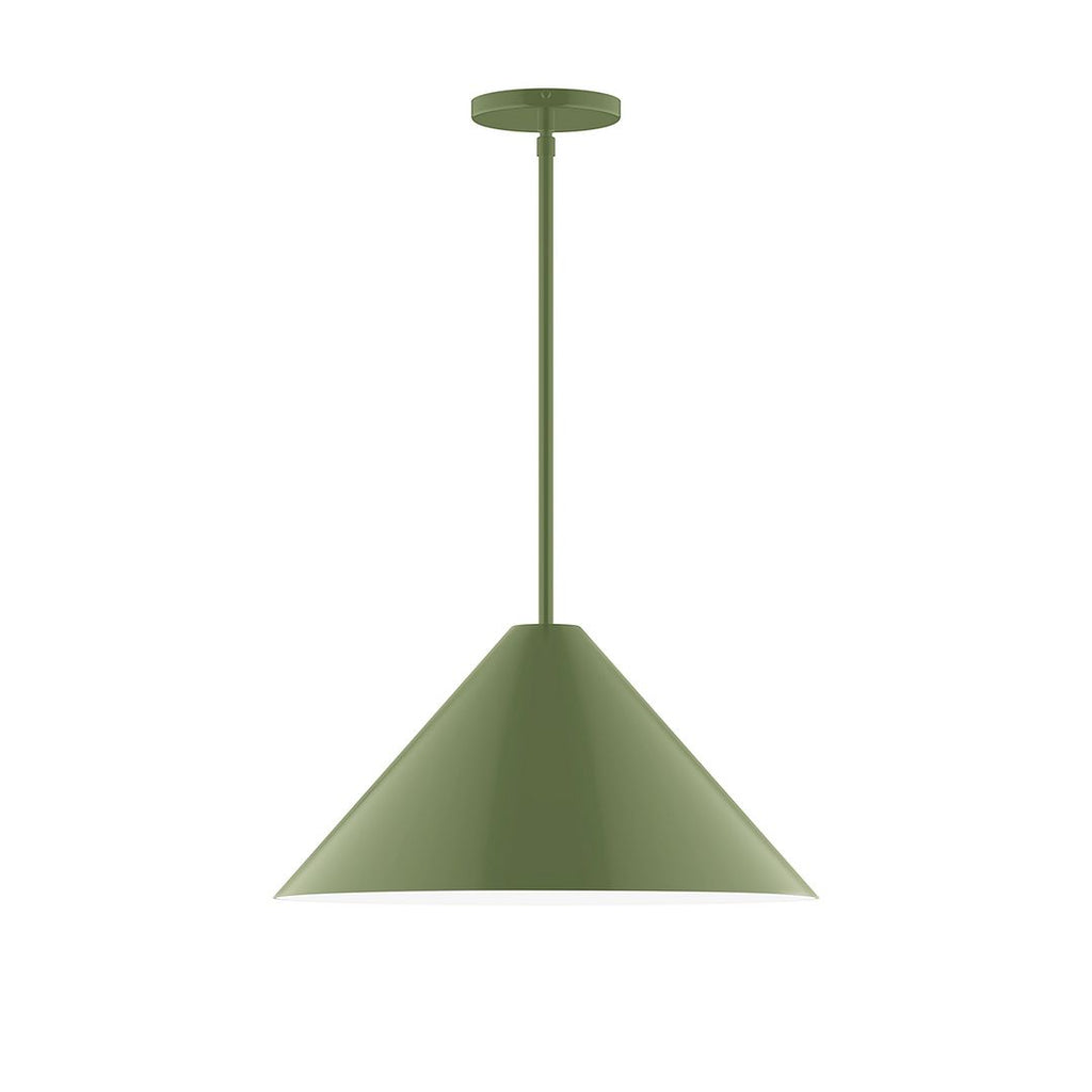 18" Axis Cone Stem Hung Pendant, Fern Green - STG423-22