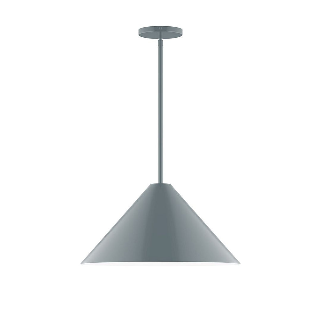 18" Axis Cone Stem Hung Pendant, Slate Gray - STG423-40