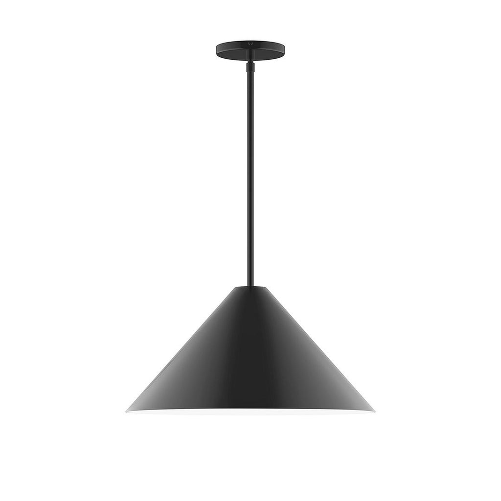 18" Axis Cone Stem Hung Pendant, Black - STG423-41