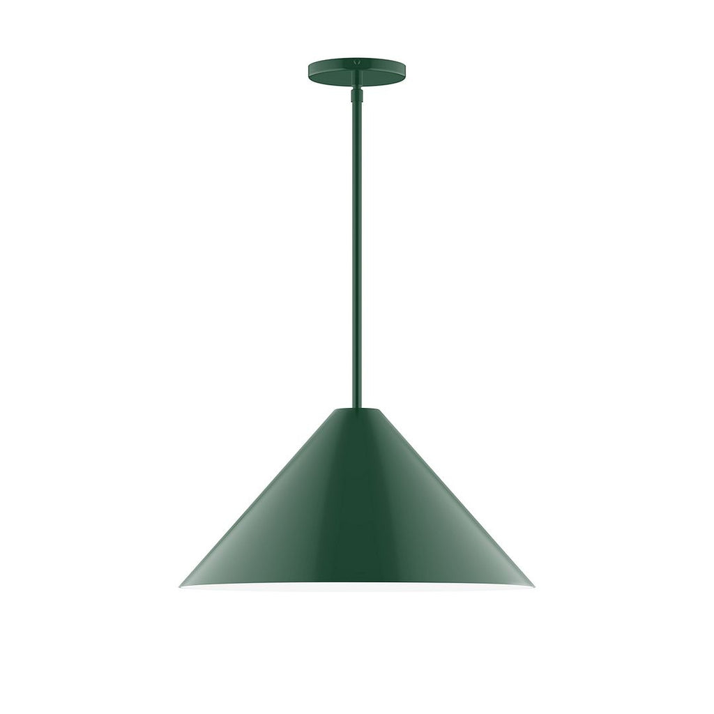 18" Axis Cone Stem Hung Pendant, Forest Green - STG423-42