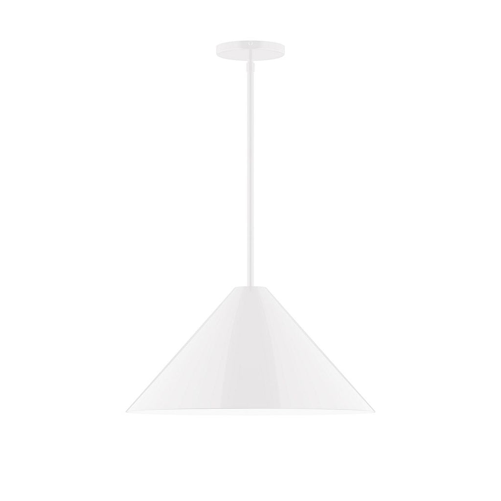 18" Axis Cone Stem Hung Pendant, White - STG423-44