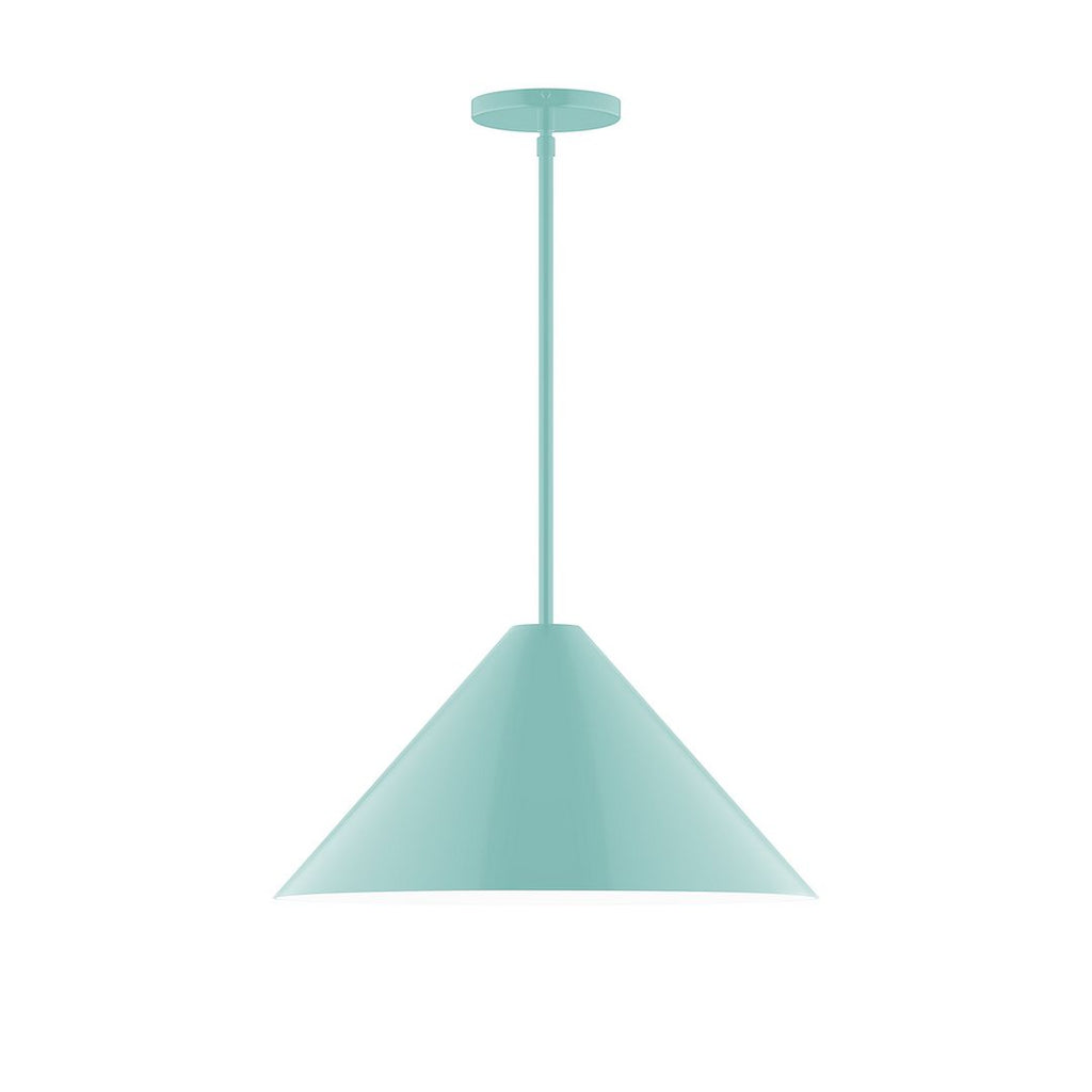 18" Axis Cone Stem Hung Pendant, Sea Green - STG423-48