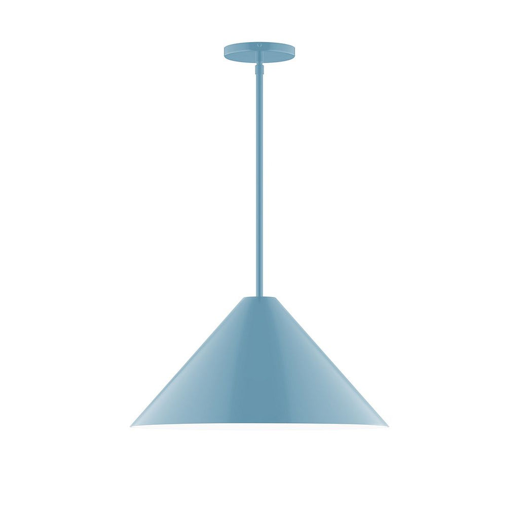 18" Axis Cone Stem Hung Pendant, Light Blue - STG423-54