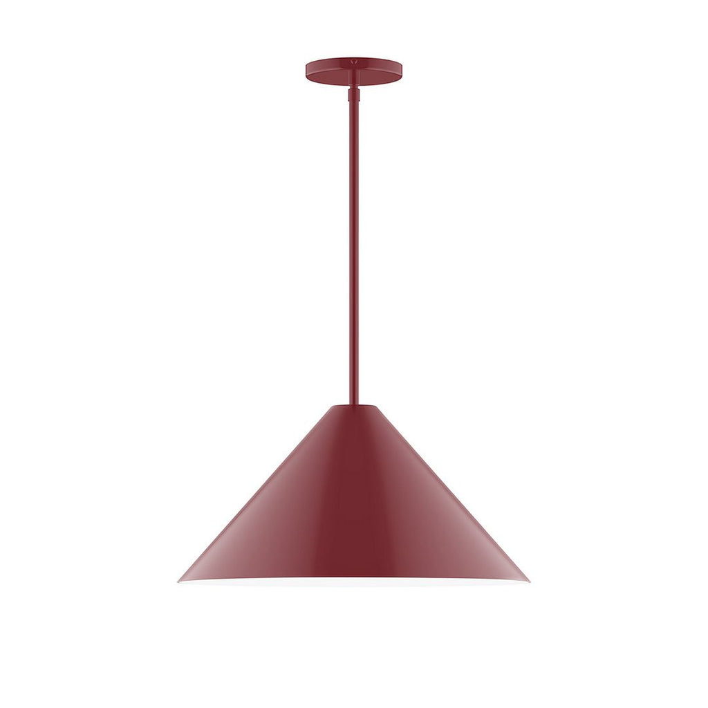 18" Axis Cone Stem Hung Pendant, Barn Red - STG423-55