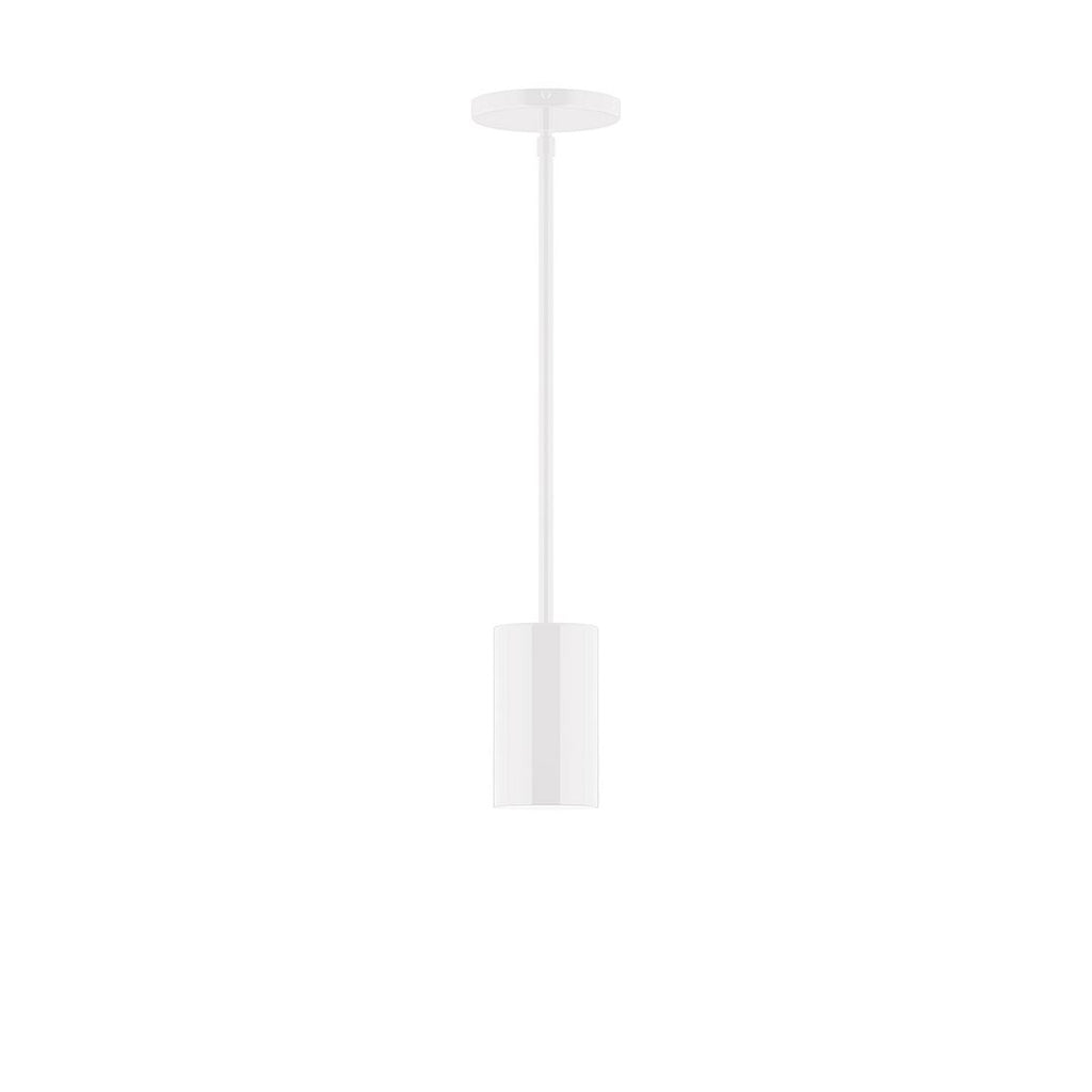 3.5" X 6" Axis Mini Cylinder Stem Hung Pendant, White - STG425-44