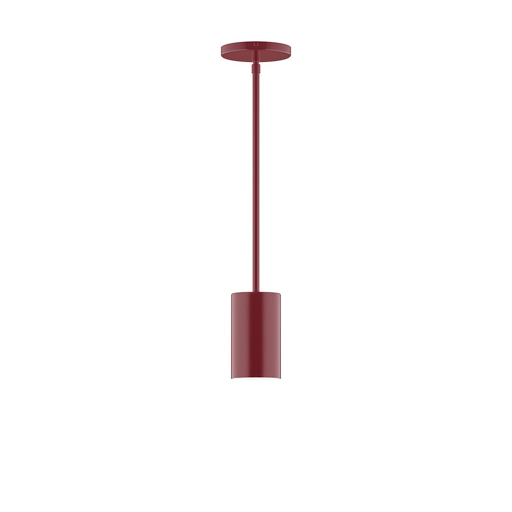 3.5" X 6" Axis Mini Cylinder Stem Hung Pendant, Barn Red - STG425-55