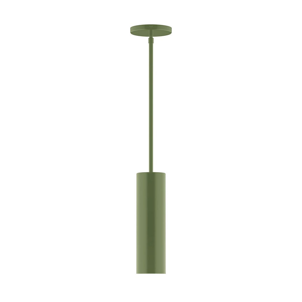 3.5" X 12" Axis Mini Cylinder Stem Hung Pendant, Fern Green - STG426-22