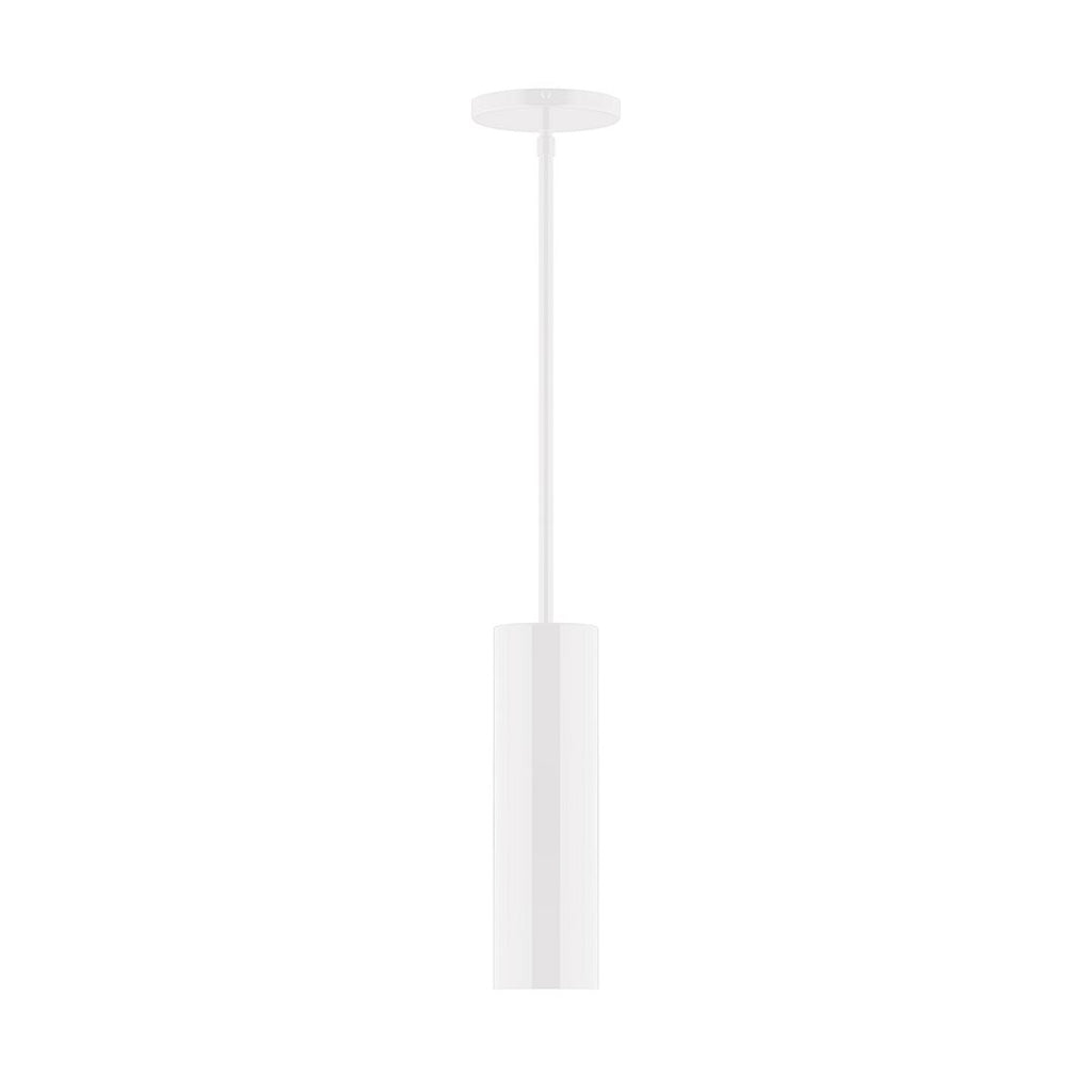 3.5" X 12" Axis Mini Cylinder Stem Hung Pendant, White - STG426-44