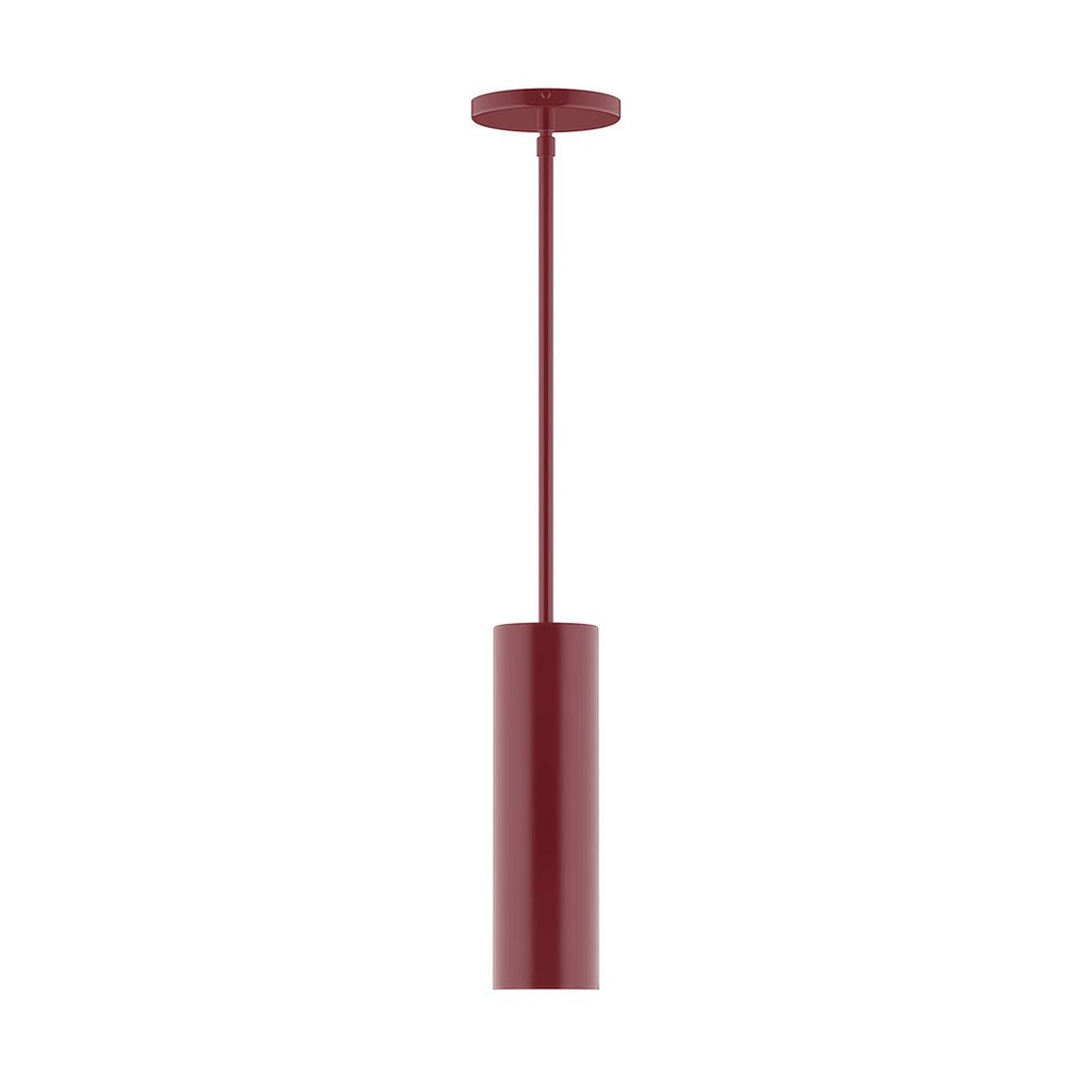 3.5" X 12" Axis Mini Cylinder Stem Hung Pendant, Barn Red - STG426-55