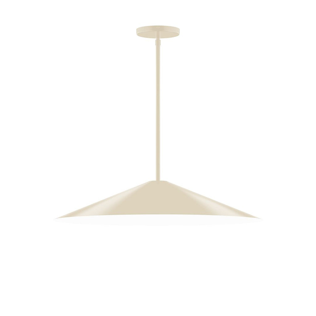 24" Axis Shallow Cone Stem Hung Pendant, Cream - STG429-16