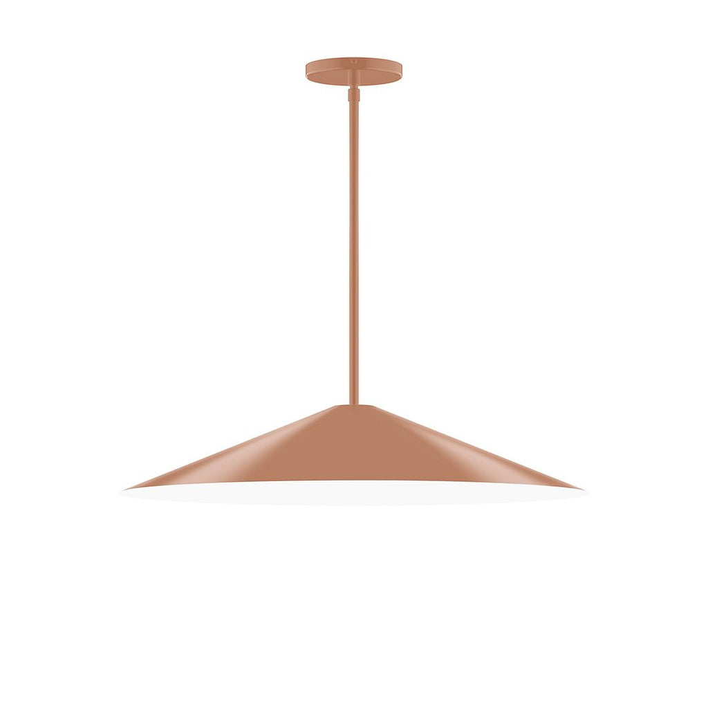 24" Axis Shallow Cone Stem Hung Pendant, Terracotta - STG429-19