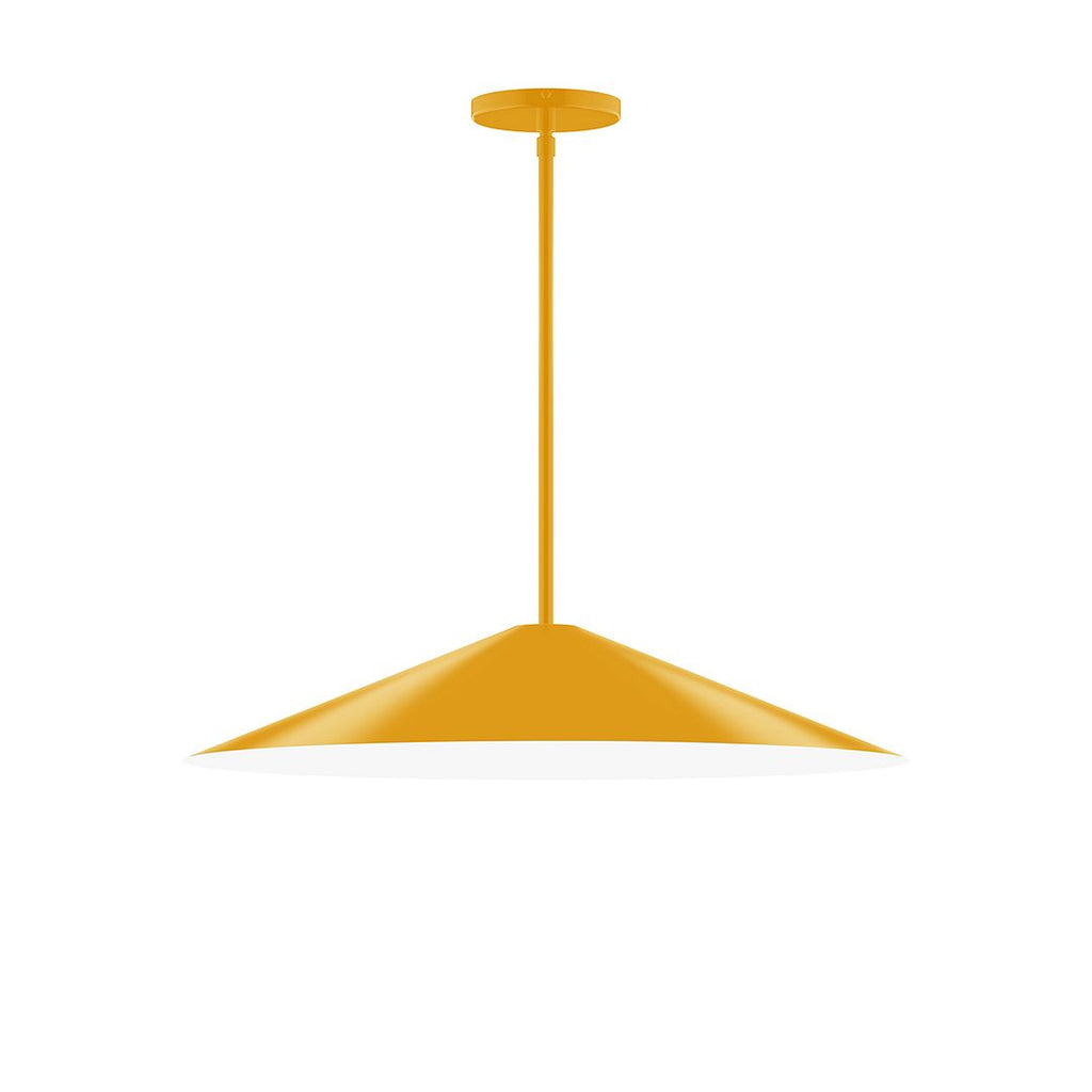 24" Axis Shallow Cone Stem Hung Pendant, Bright Yellow - STG429-21