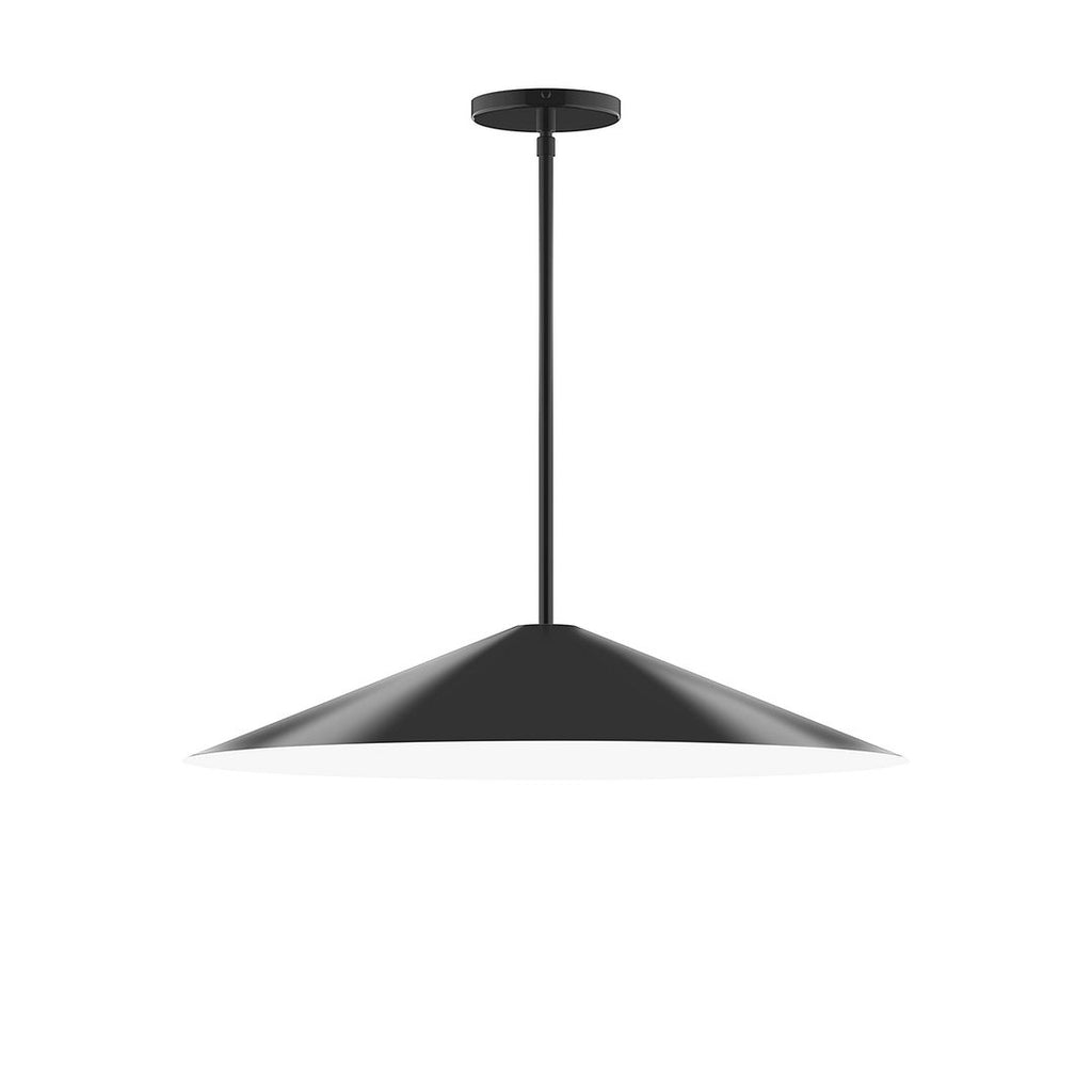 24" Axis Shallow Cone Stem Hung Pendant, Black - STG429-41