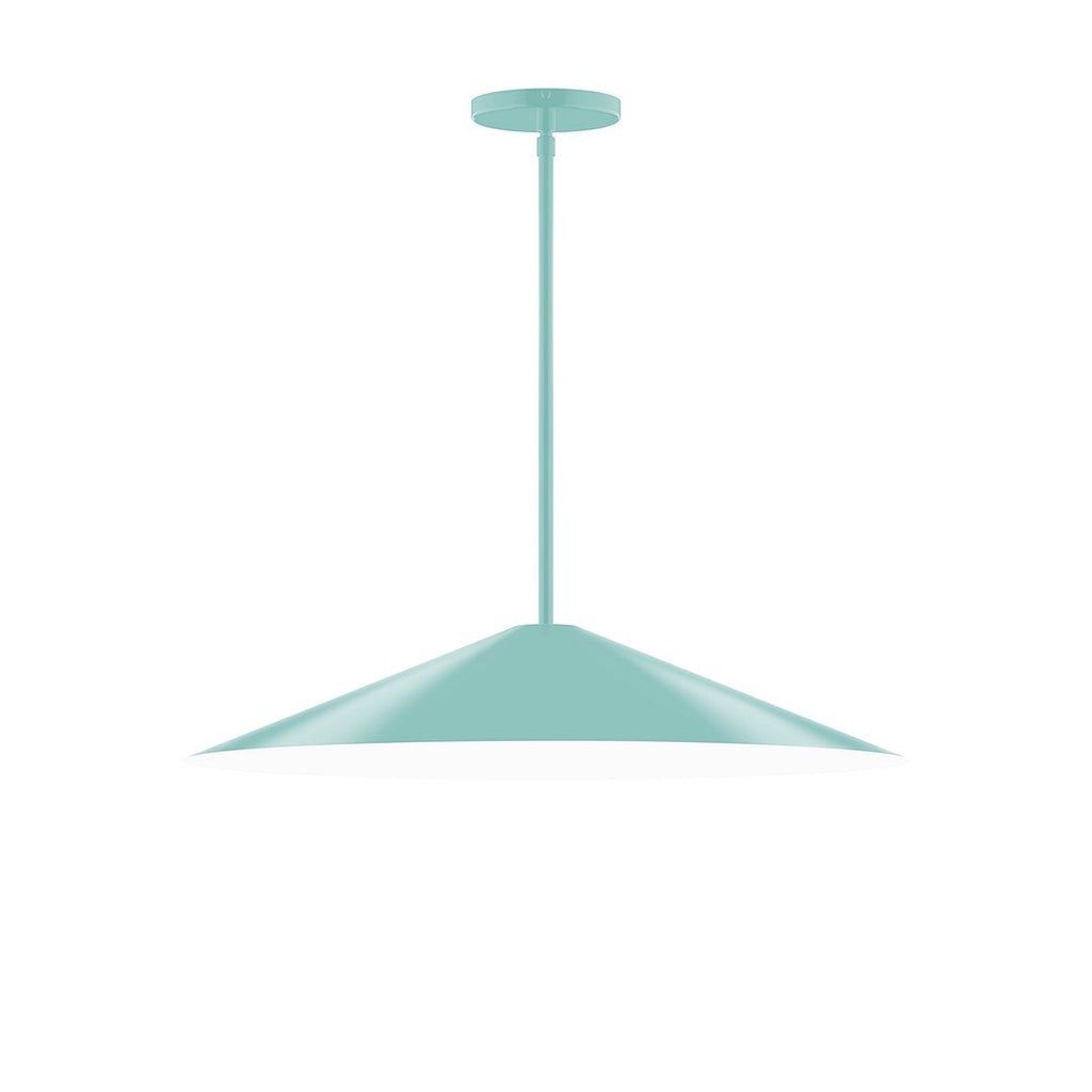 24" Axis Shallow Cone Stem Hung Pendant, Sea Green - STG429-48